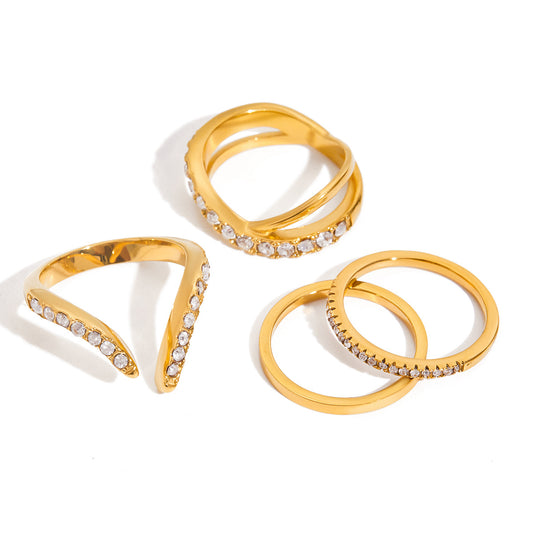 Elegant Ring Collection Three Styles Non-Fading Design [203-205]