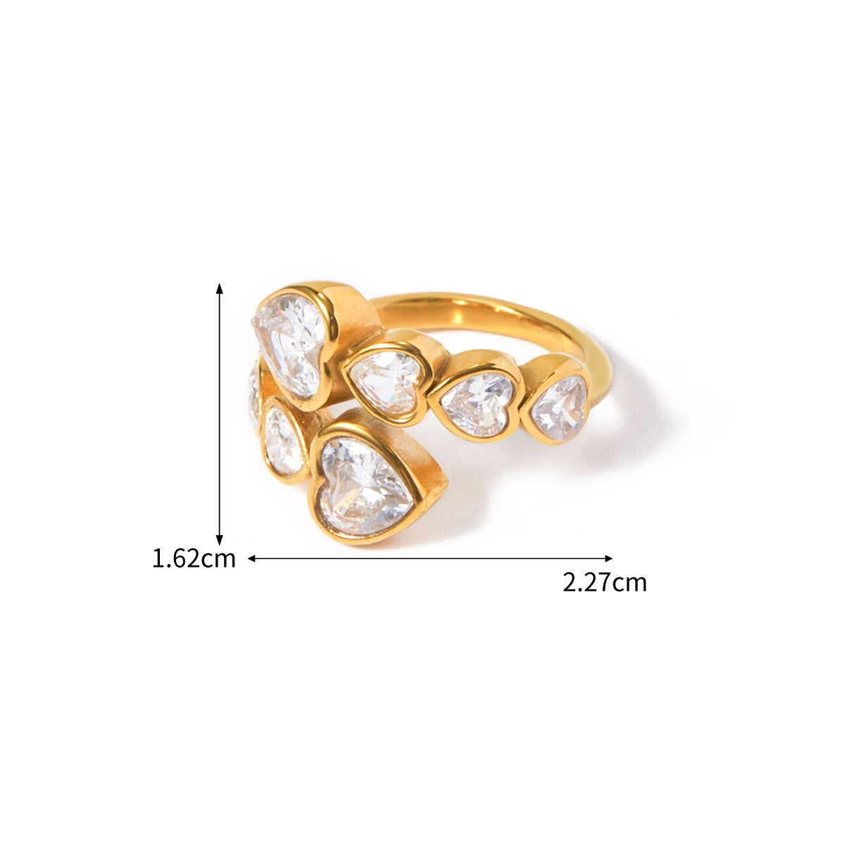 European American INS Style Simple Luxury Stackable Adjustable Non-Fading Ring  [260-264]
