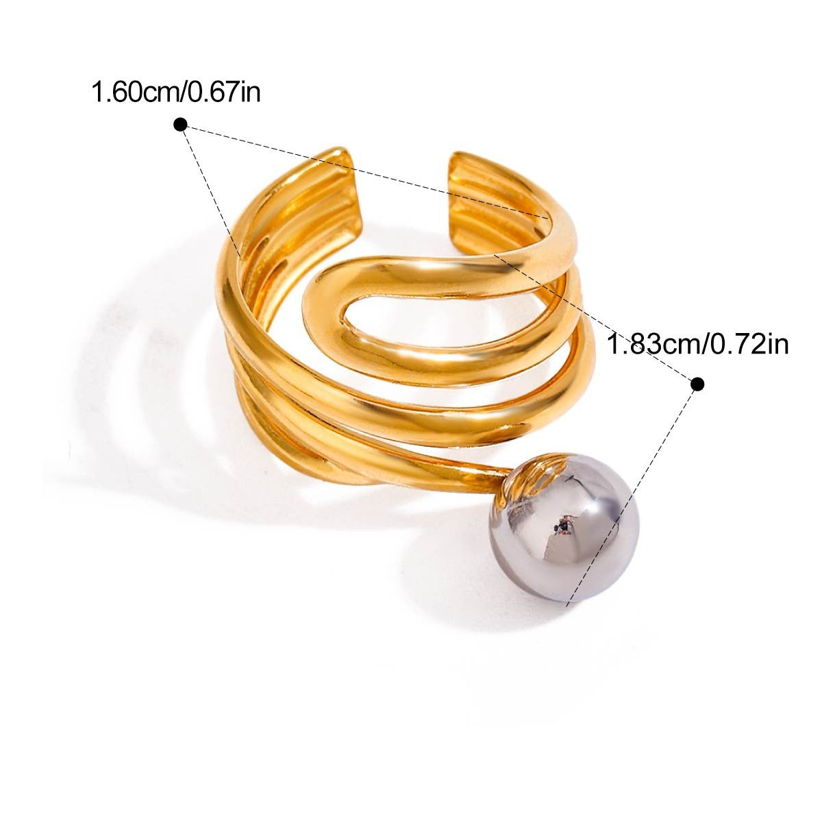 Minimalist Geometric Ring Collection Multiple Styles Non-Fading  [266-271]