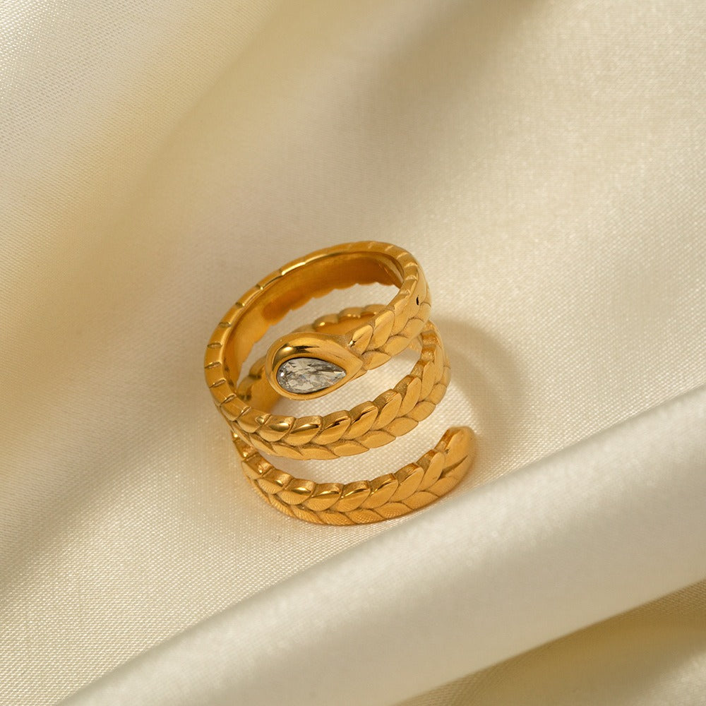 European American INS Style Simple Luxury Stackable Adjustable Non-Fading Ring  [260-264]