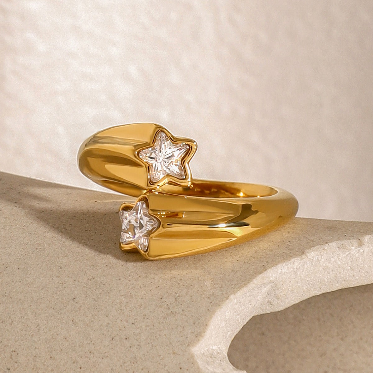 European American INS Style Simple Luxury Stackable Adjustable Non-Fading Ring  [260-264]