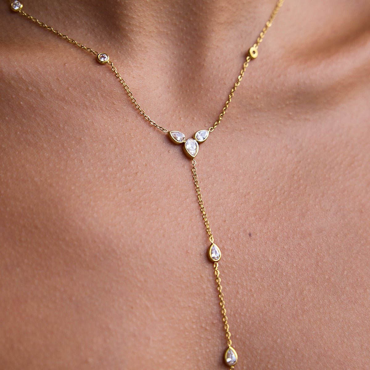 Y-Chain Luxury Long Necklace - Tarnish-Free Premium Design [101]