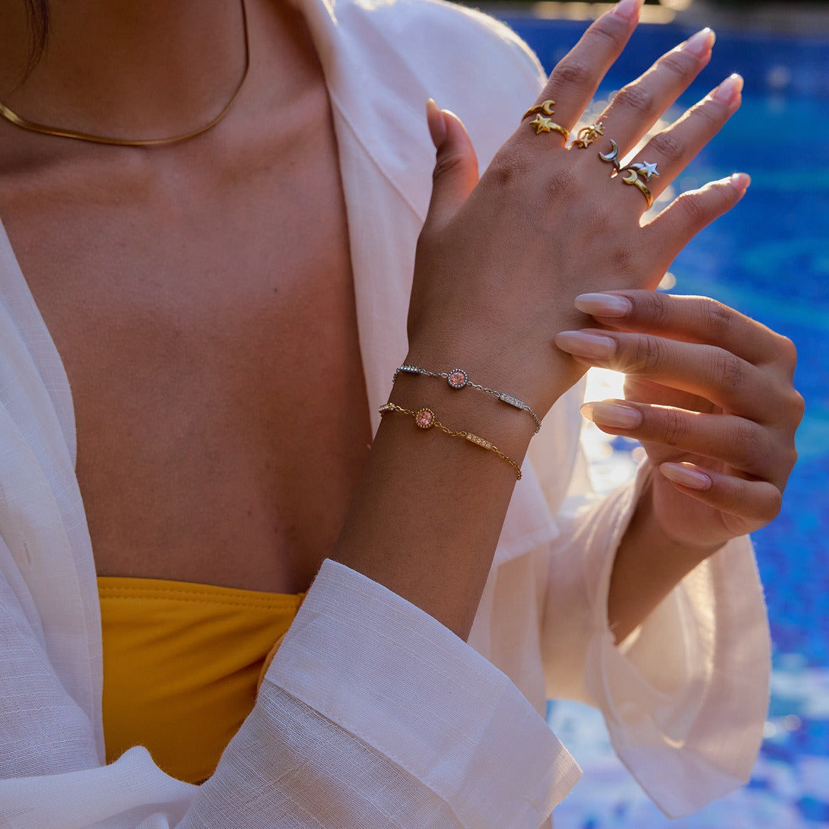 Delicate Chain Bracelet Collection Non-Fading Luxury Design  [302-303]