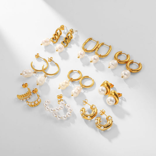 North American INS Style Fashion Non-Fading Vintage Earrings [410-421]