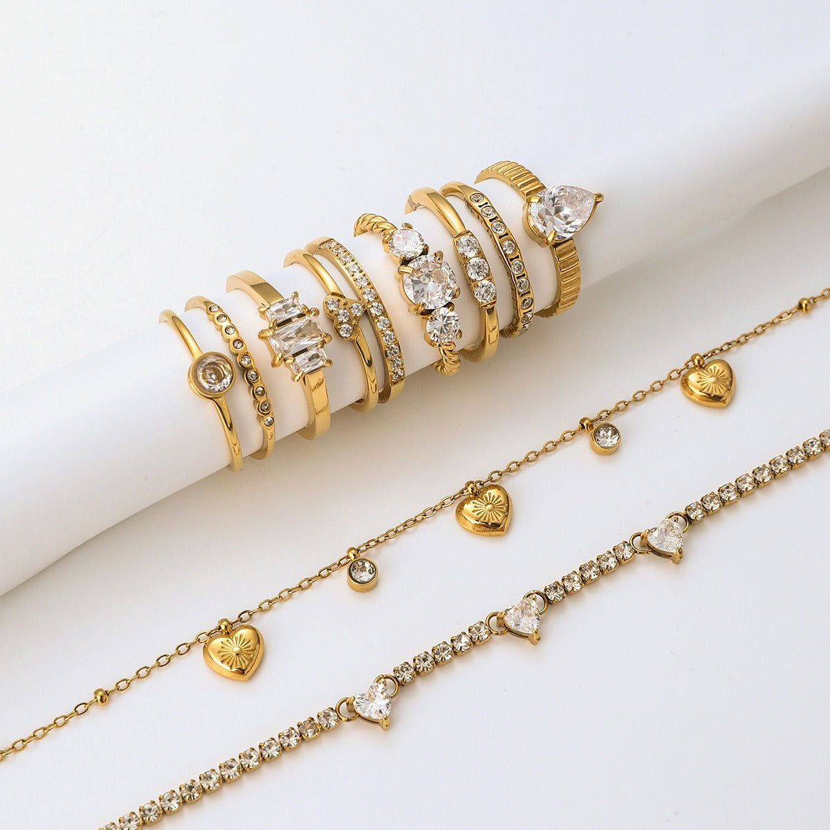 Elegant Ring Collection Multiple Styles Non-Fading Design [272-278]