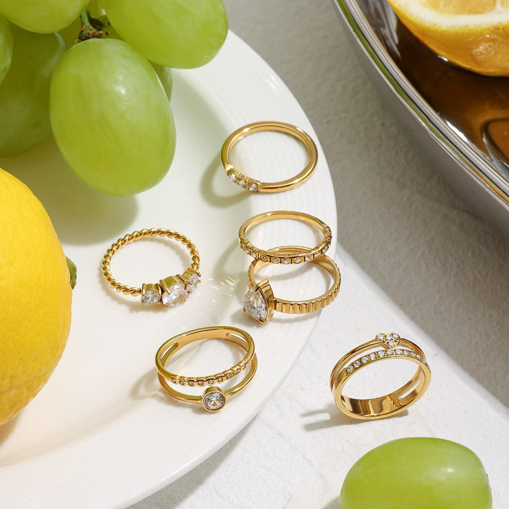 Elegant Ring Collection Multiple Styles Non-Fading Design [272-278]