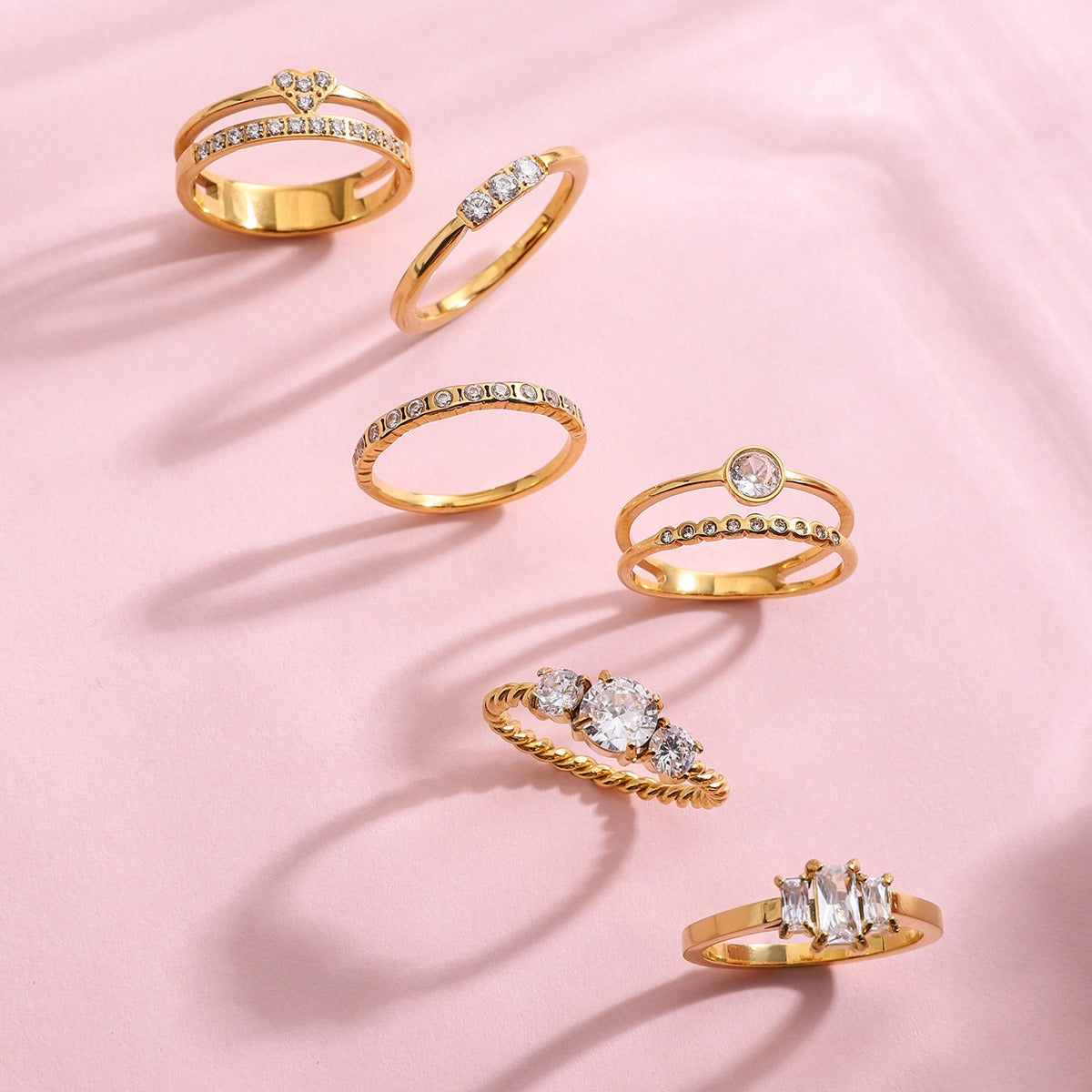 Elegant Ring Collection Multiple Styles Non-Fading Design [272-278]
