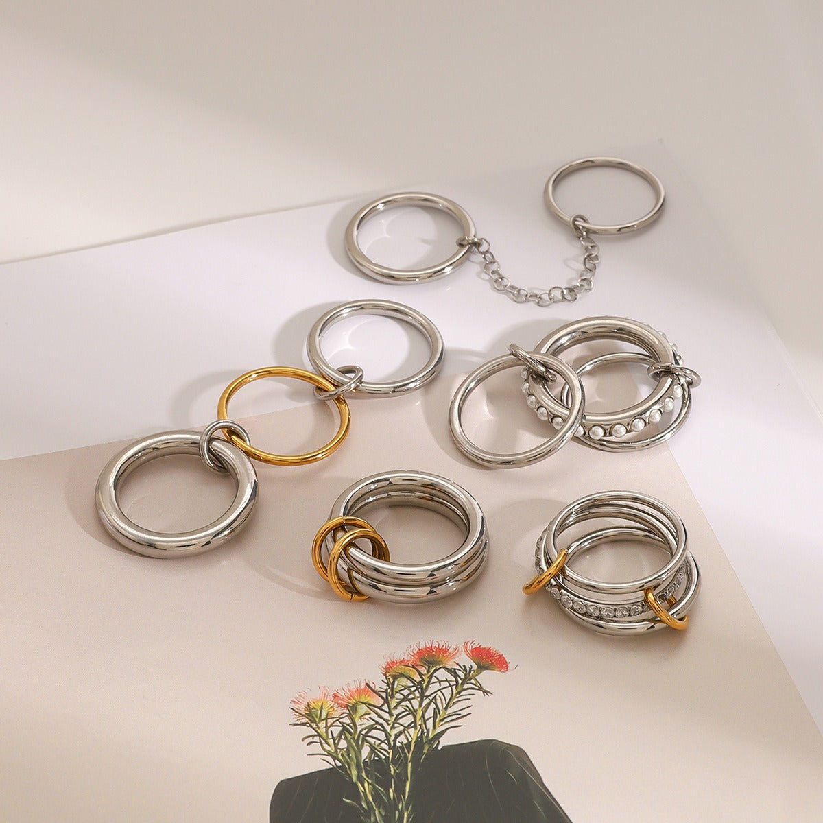Premium Ring Collection Multiple Styles Non-Fading Design [279-293]