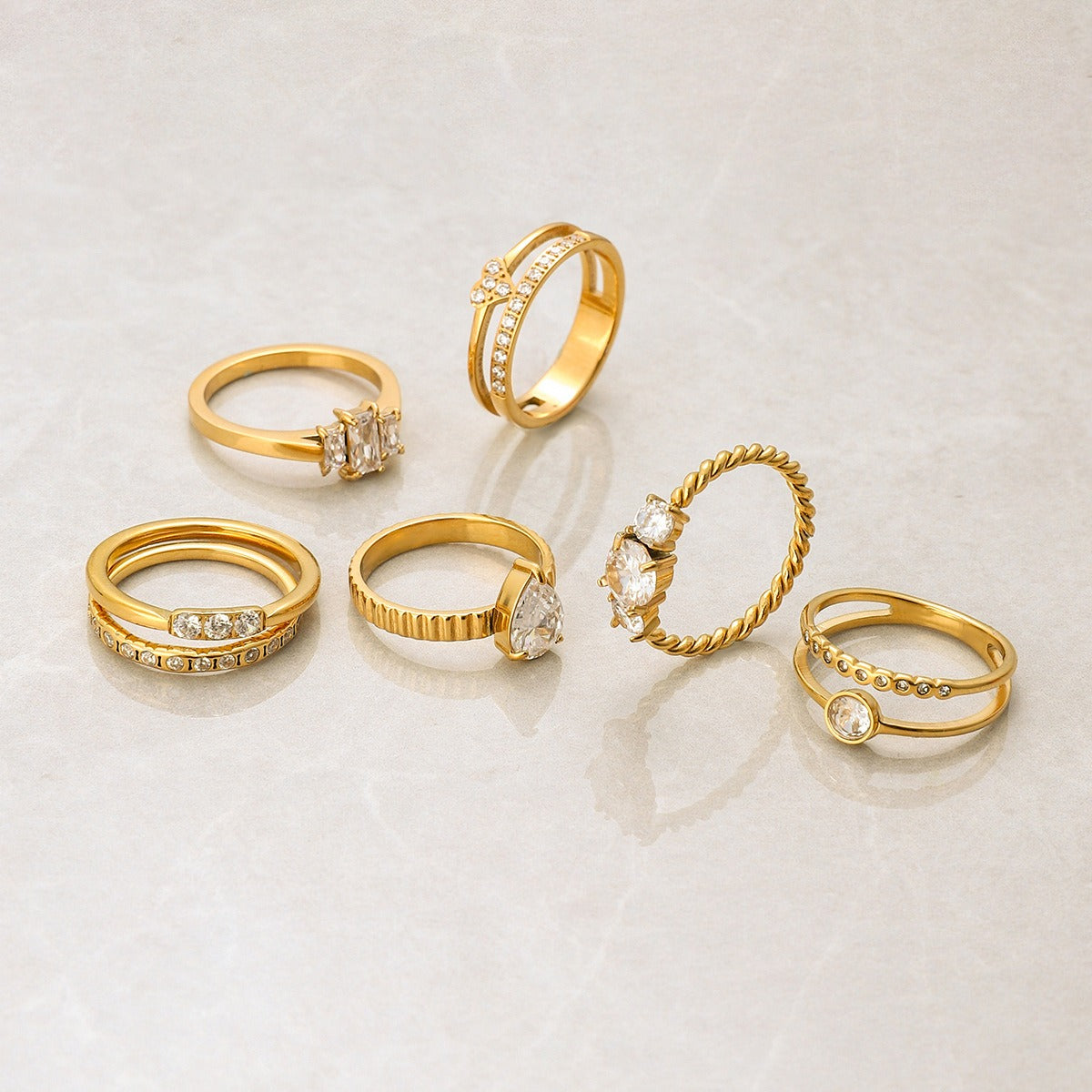 Elegant Ring Collection Multiple Styles Non-Fading Design [272-278]