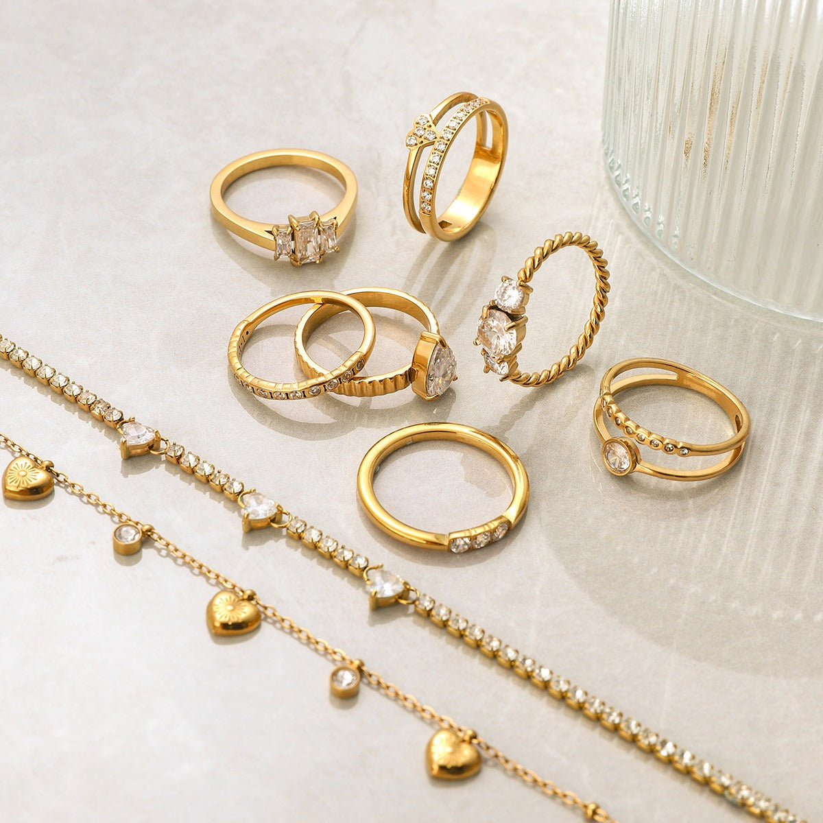 Elegant Ring Collection Multiple Styles Non-Fading Design [272-278]